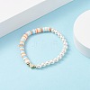 Handmade Polymer Clay Heishi Beads Stretch Bracelet BJEW-TA00044-03-2