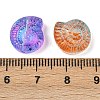 Baking Paint and Golden Metal Enlaced Glass Beads DGLA-T004-14M-3
