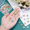 ARRICRAFT 50Pcs 5 Colors Flower Resin Cabochons MRMJ-AR0001-07-3