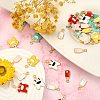 40Pcs 10 Styles Alloy Enamel Pendants ENAM-CJ0002-40-6