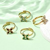 304 Stainless Steel Cubic Zirconia Finger Rings RJEW-C169-01G-1