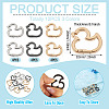 12Pcs 3 Colors Alloy Spring Gate Rings FIND-TA0010-06-4