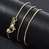 1MM Brass Box Chain Adjustable Slider Necklaces for Women KK-CBA4FD4-17G-3