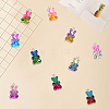 40Pcs 10 Colors Transparent Resin Pendants RESI-CP0001-11-7