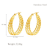 Elegant Stainless Steel Geometric Twist Hoop Earrings for Women's Daily Wear HT4315-6