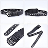 Imitation Leather with Alloy Rivets Chain Belts AJEW-WH20006-449A-6