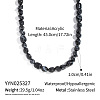Vintage Black Acrylic Nuggets Beaded Necklaces for Women BF0589-1-1