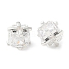 Brass Cubic Zirconia Beads KK-A254-15S-1