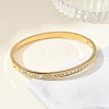304 Stainless Steel & Rhinestone Hinged Bangles for Women BJEW-Z178-09G-2