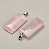 Natural Rose Quartz Pendants GG-CBAA0EE-01P-19-3