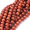 Natural Wood Beads Strands X-WOOD-F008-01-C-1