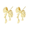 Brass Studs Earrings Findings KK-K371-24G-1