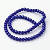 Opaque Solid Color Glass Beads Strands GLAA-D080-4mm-04-1