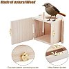 Unfinished Natural Wood Birdhouse HJEW-WH0007-01-5