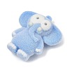 Animal Theme Flocking Silicone Pendants SIL-C012-03B-2