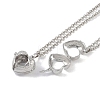 Brass Rhinestone Pendant Necklaces NJEW-G089-16D-P-1