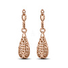 SHEGRACE Fashion Real 18K Gold Plated Dangle Brass Leverback Earrings JE63A-1