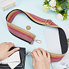 Stripe Pattern Glittered Polyester Adjustable Webbing Bag Straps PURS-WH0005-82KCG-02-3