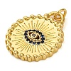 Brass Micro Pave Cubic Zirconia Pendants KK-K339-09G-2