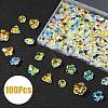 100Pcs 10 Styles Glass Charms GLAA-YW0004-66-4