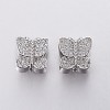 Brass Micro Pave Cubic Zirconia European Beads OPDL-P001-31-1