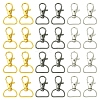 30Pcs 3 Colors Zinc Alloy Swivel D Rings Lobster Claw Clasps FIND-YW0008-62-1