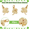 40Pcs Rack Plating Brass Pendants KK-BBC0016-92-2