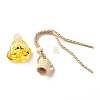 Rose-shaped Refillable Empty Perfume Bottles Pendant HJEW-D001-09A-2