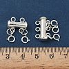 925 Sterling Silver Slide Lock Clasps HJEW-PH02087-3