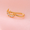 Brass Micro Pave Clear Cubic Zirconia Clip on Nose Rings WG43D72-08-1