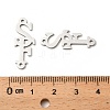 201 Stainless Steel Connector Charms STAS-D380-02P-3
