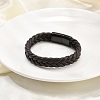 Ion Plating(IP) Braided Microfiber Leather Cord Bracelets for Men BJEW-Z081-13EB-01-1