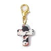 Synthetic Turquoise Cross Pendant Decorations HJEW-JM02570-4