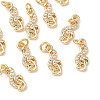 SHEGRACE Brass Micro Pave Cubic Zirconia Pendants XGRQ3D824-469G-1