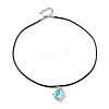 Waxed Cord Necklaces NJEW-P310-09P-01-2
