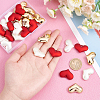SUPERFINDINGS 30Pcs 3 Style Heart Pendants FIND-FH0003-50-3