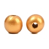 Spray Painted Wood European Beads WOOD-G029-08B-2
