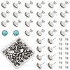 Flat Round 304 Stainless Steel Stud Earring Settings STAS-UN0060-72A-1