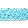 Transparent Electroplate Glass Beads Strands EGLA-A039-T4mm-A20-1