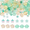 100Pcs 4 Styles Baking Paint Transparent Glass Bead Caps DGLA-TA0001-46-2