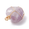 Natural Amethyst Pendants PALLOY-JF01081-01-4