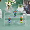 3Pcs 3 Sizes Marble Textured Acrylic Action Figure Display Risers ODIS-WH0030-52-4