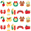 40Pcs 10 Styles Christmas Theme Plastic Pendants FIND-SC0011-40-1