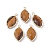 Natural Tiger Eye Pendants G-L514-023C-1