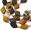 Natural Banded Agate Beads Strands G-B177-C03-01-4