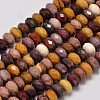 Faceted Rondelle Natural Mookaite Beads Strands G-I176-23B-1