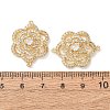 Brass Micro Pave Clear Cubic Zirconia Connector Charms CU-CBA4579-05G-E-2