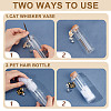 4Pcs 2 Styles Transparent Glass Empty Bottles AJEW-DR00032-4