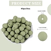 80Pcs Round Silicone Focal Beads SIL-SZ0001-24-32-2