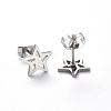 Tarnish Resistant 304 Stainless Steel Stud Earrings EJEW-H368-33P-2